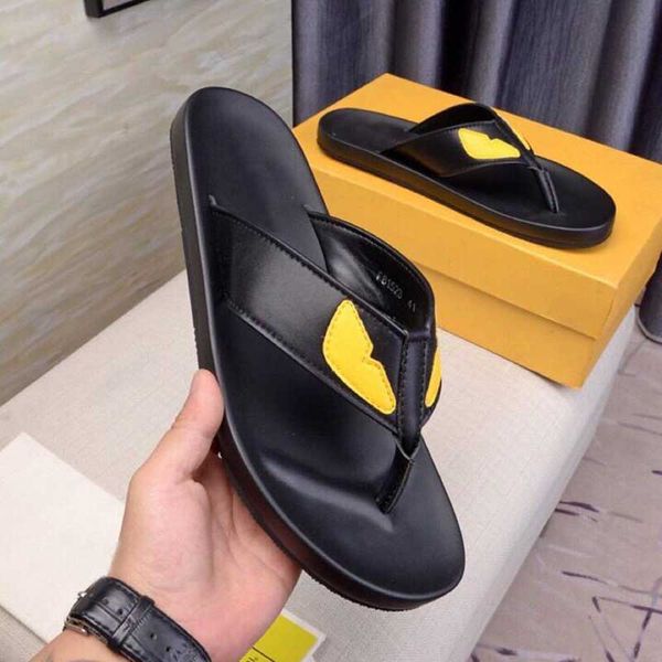 

selling mens flip flop designer sandals slippers casual beach slides male summer designer flip flops shoes sandals size 38-44, Black