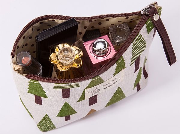 

women plaid travel cosmetic bag makeup bags handbag female zipper purse small make up bags travel beauty organizer pouch