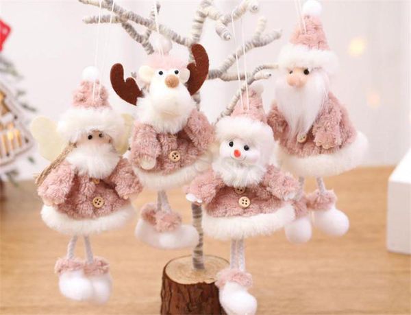 

christmas tree decoration pendant santa clause snowman plush doll elk reindeer hanging ornaments xmas home decor dhl an2851