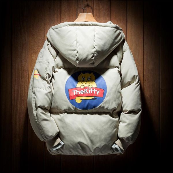 

winter 2008 down cotton men loose bread clothes cotton clothes couple's hooded jacket, Black