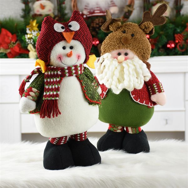 

рождественские украшения для дома санта-клаус снеговик dollxmas день рождения новый год подарок для друзей любителей семьи стоя цифры игрушк