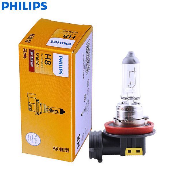 

philips vision h8 12v 35w pgj19-1 12360c1 +30% more bright original light car fog lamp oem quality auto head bulb (single