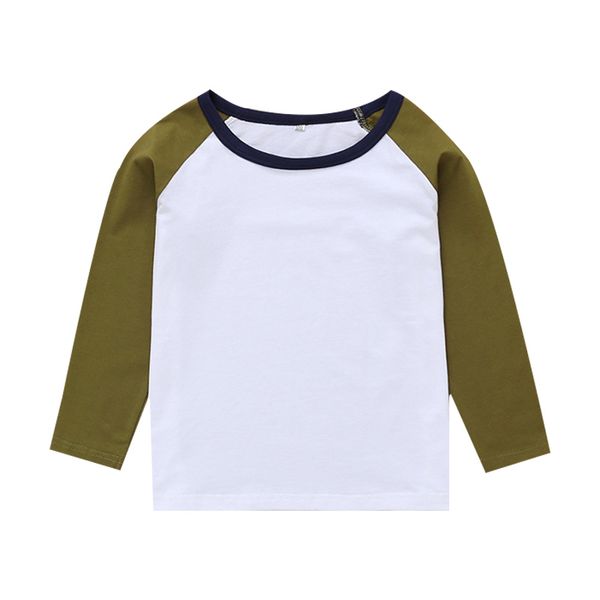 

9m-5t autumn baby boy long sleeve patchwork design t-shirts tees casual kids cotton blouse, Blue