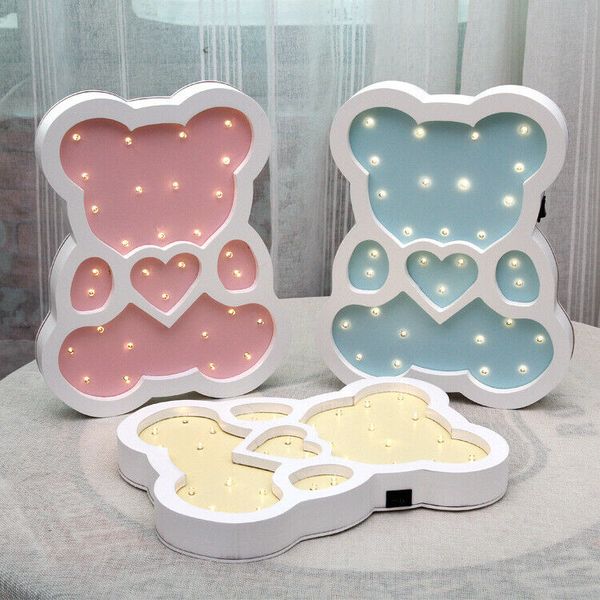 

faroot 3d desk lamp cartoon night lights bear led table lamp for children's bedroom home office decoration girfts