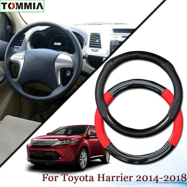 

anti-slip carbon fiber leather car steering wheel cover for toyota harrier 2014