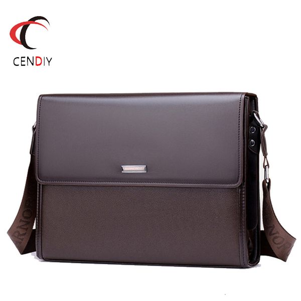 

2018 pu leather men briefcase brand men's messenger bag male lapbag business fashion large capacity shoulder bags travel bag cj191201