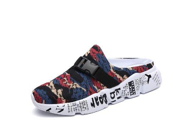 

2019 big size 39-46 summer men slippers men shoes summer sandals lightweight slides footwear mens beach slippers, Black