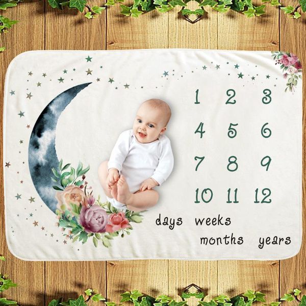 

new milestone blanket baby p blanket baby milestone blanke moon 150*102cm