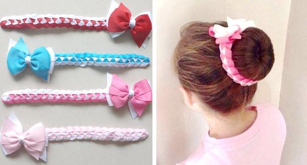 

updo hair bun wraps bows clips head wrap gingham hair band headbands for girl women hair extensions full snood accessories pd020, Slivery;white