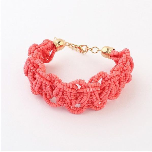 

f&u wholesasle bohemia 2014 new gift fashion bead bracelets & bangles wrap bracelets for womenb310, Golden;silver