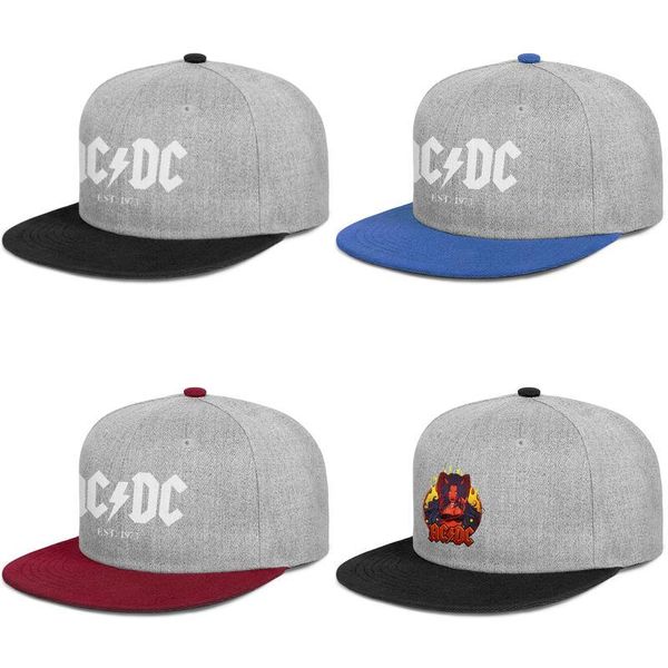 

ac-albums-dc-band-est 1973 for men and women hip hop rebound hat custom fashion baseballcap ac dc rock band ac dc highway to hell music, Blue;gray