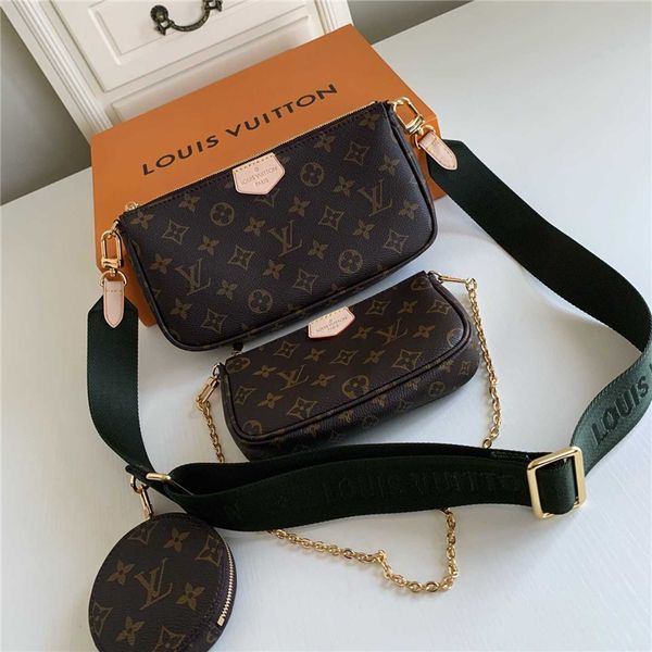 

3 in 1 handbag tote handbags tote womens luxury handbags purses leather handbag wallet shoulder bag clutch backpack bags m44813 m44840