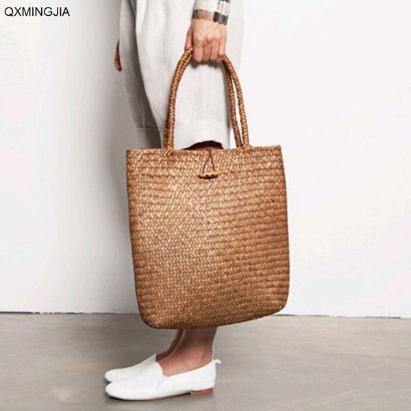 

women fashion designer lace handbags tote bags handbag wicker rattan bag shoulder bag shopping straw 2g0034