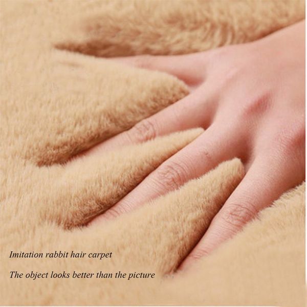 

large soft fur faux artificial fluffy rugs for living room anti-skid shaggy area rug dining room bedroom carpet floor area mat