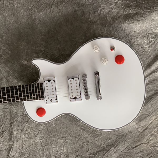 

uitar with kill switch, buckethead style 24 frets electric guitar, alpine white guitarra
