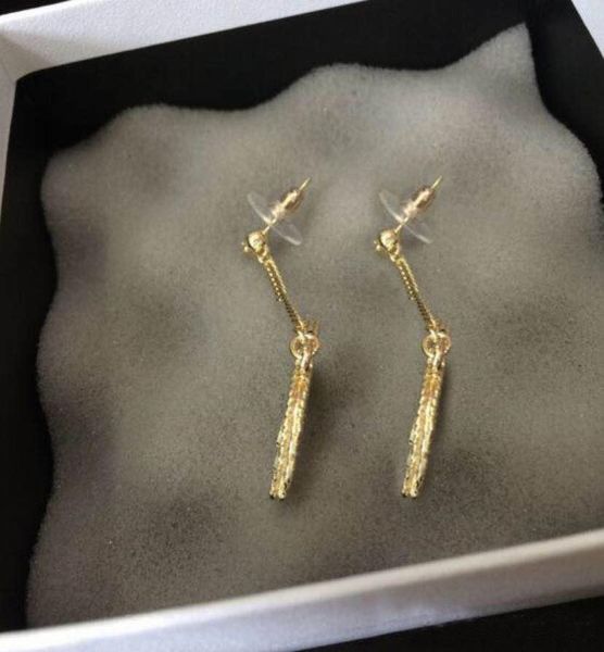 

popular fashion brand golden retro earrings for lady design women party wedding luxury jewelry with for bride box, Golden;silver