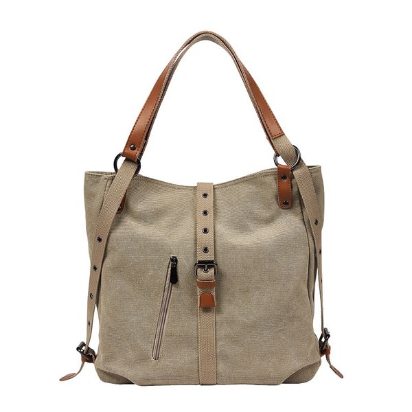 

fashionable canvas tote 5 colors large capacity handbag multi-function single shoulder messenger bag