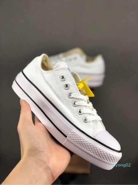 

2020 new stars canvas platform shoes women fashion high luxury designers sneakers zapatos casual shoes white skateboard chaussures z02, Black