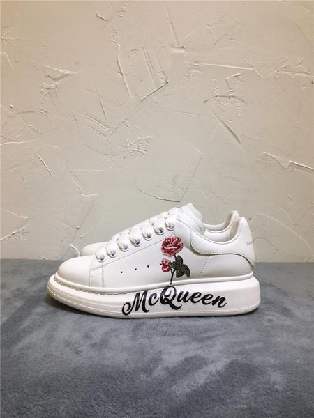 

new high-end brand 3d printing couple white shoes lace-up printing fashion wild casual sports shoes shoes 21, Black