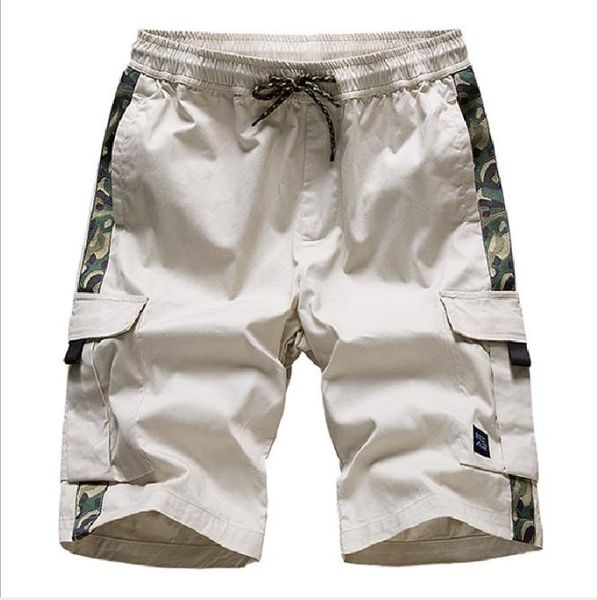 

summer mens 2020 luxury designer pants men sport casual beach cargo shorts loose knee length trousers, Black