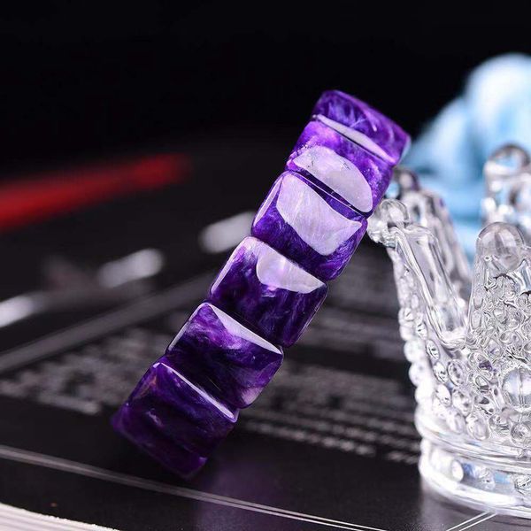 

vantj элегантный природный чароит браслет изящных ювелирных изделий banglr для женщин и lady wedding engagment party gift box, Golden;silver