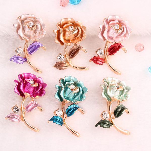 

crystal rose брошь булавка цветка золото дизайнер брошь эмаль булавки корсаж роскошного дизайнер контактные броши ювелирных изделий 170285, Gray