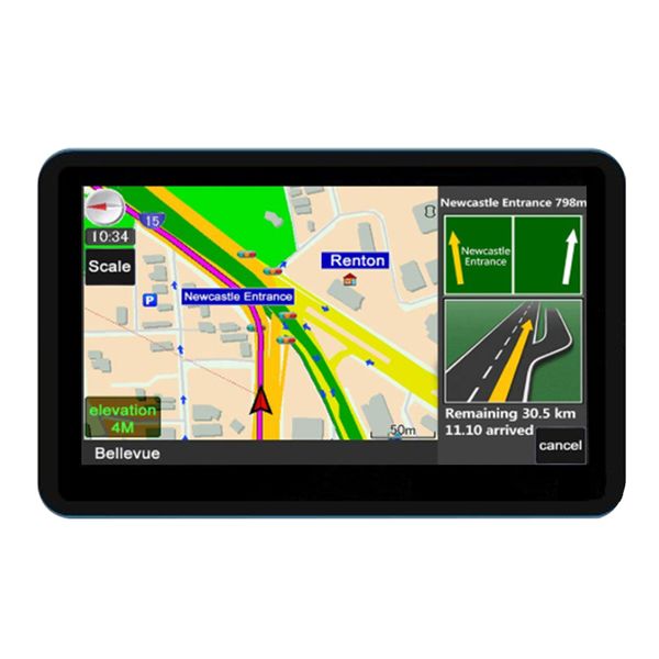 

touch screen 7 inch maps black car rechargeable battery high performance gps navigation with 8g memory usb 2.0 fm driver alerts
