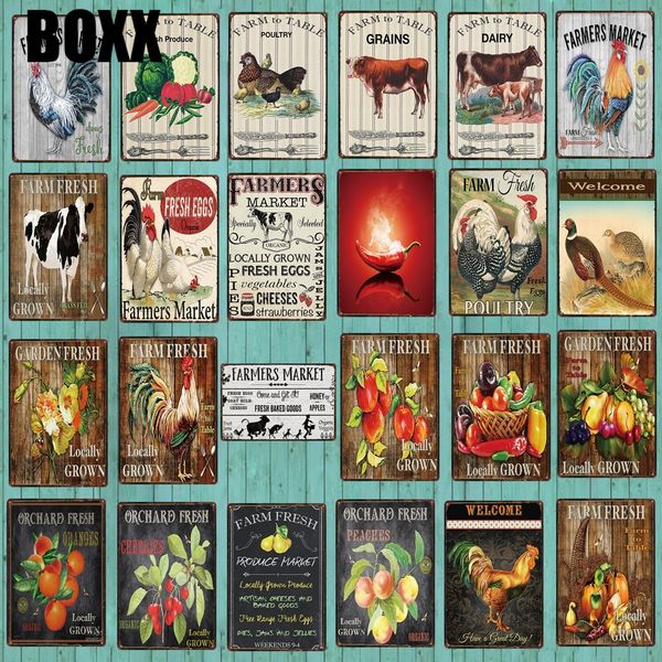 

2020 farmers market tin меалл знак еѬма вежие ђѬожай плака нале меалла ен дома паб