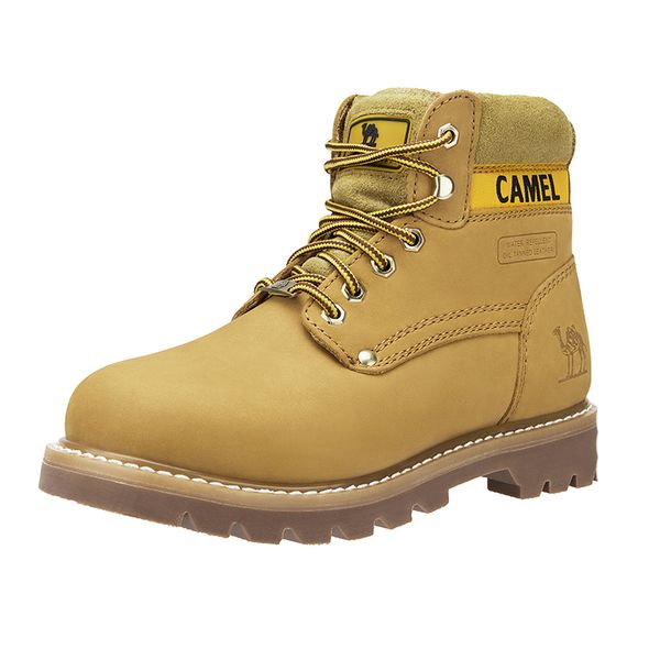 

camel открытый high top инструмент обувь мужские ботинки туристские ботинки из натуральной кожи casual trekking обучение комфортабельная uk