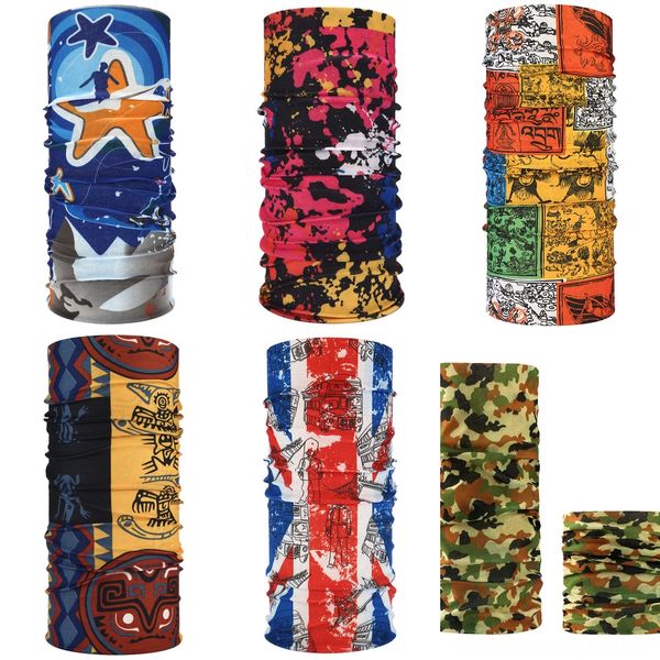 

m4pu0 bandana outdoor men cycling scarf face mask neck warmer special forces skull protective mask hiking scarf wristband for women, Black