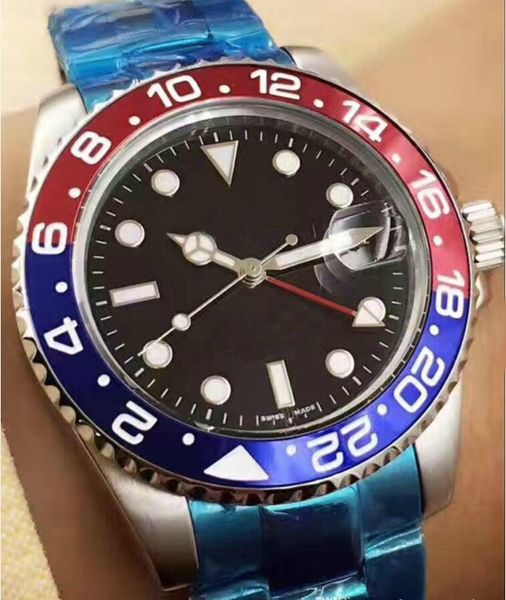 

С Оригинальной Коробкой Высокое Качество Азия 2813 Механизм 40 мм GMT Керамическая Рамка 116710 116710blnr Автоматические Механические Мужские мужские Часы Часы