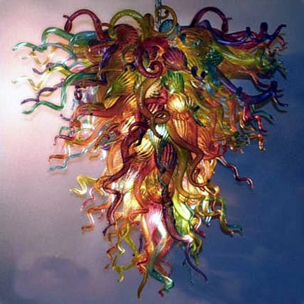 

fancy art glass pendant light 100% blown stained glass chandeliers pendant lights led light source multi color ing