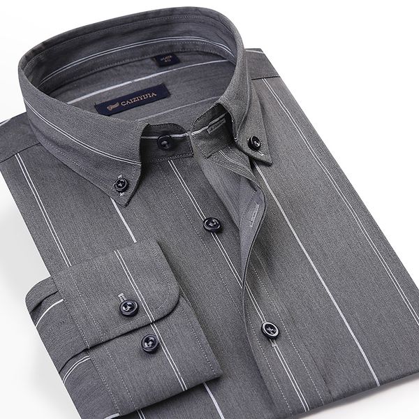 

england style long sleeve vertical striped dress shirt pocket-less design standard-fit casual button-down men's blouse shirts, White;black