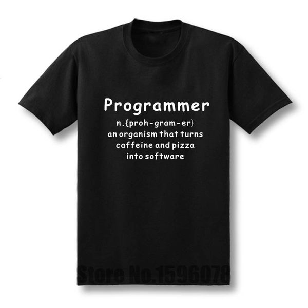 

new fashion programmer coder software engineer loose fit funny t shirt men cotton short sleeve t-shirt tees, White;black