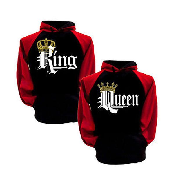 

fashion couple hoodie king and queen his and hers new design couple matching hoodie, Black