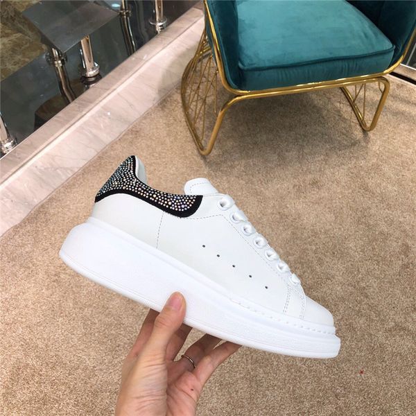 

new mens womens fashion beautiful girls party leather sneakers flat runners trainer shoes, Black