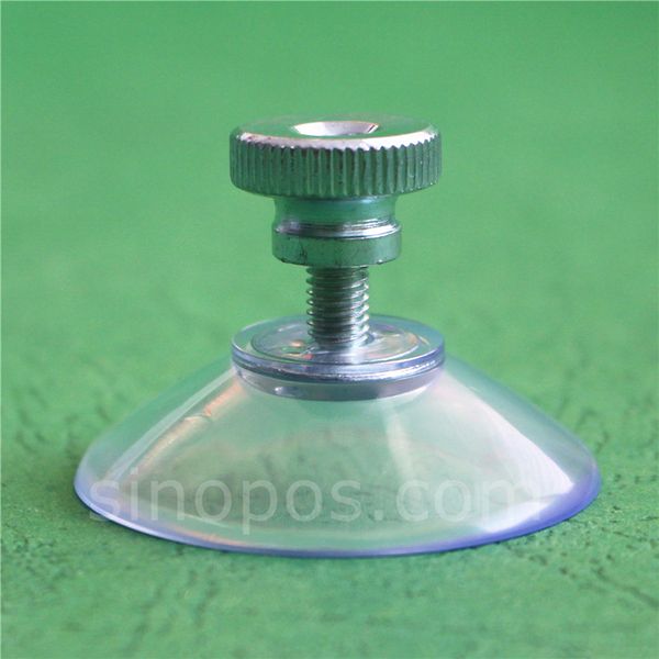 

suction cup with thumbscrew, sucker metal nut stud screw thread bathroom window glass wall mount furniture fixture sign holder