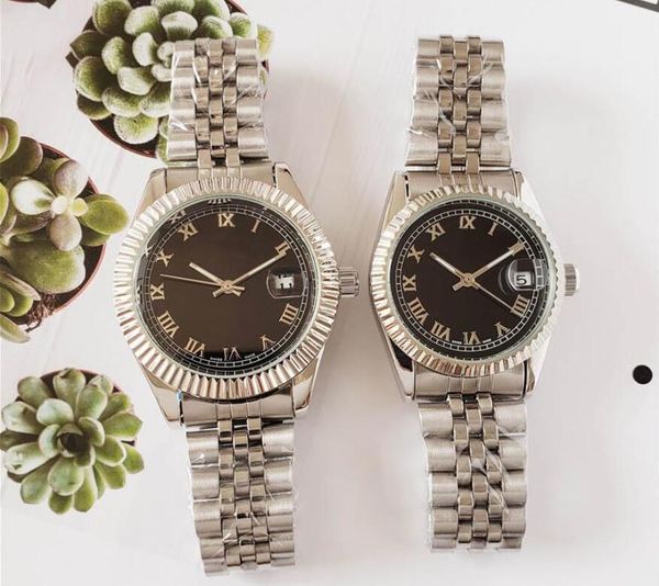 

luxury 8 color wristwatches couples style classic automatic movement mechanical fashion men mens women womens watch watches wristwatch, Slivery;brown