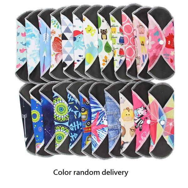 

10 pcs reusable charcoal bamboo cloth menstrual pads washable sanitary panty pad