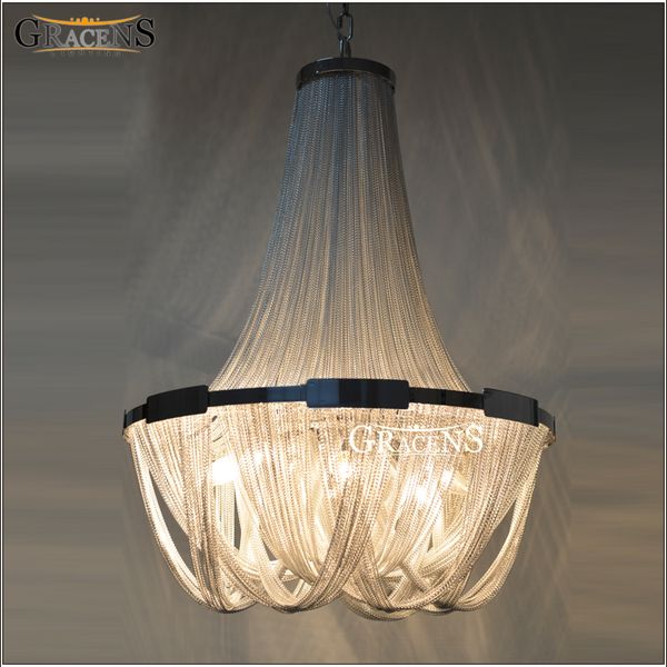 

french empire chain modern chandelier light fixture long chain hanging lamp luminaire suspension chain pendant light