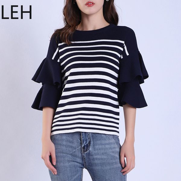 

women fashion streetwear ruffle sleeve sweater pullovers fall loose brief jumper solid elegant sweater pullover korean sweaters, White;black