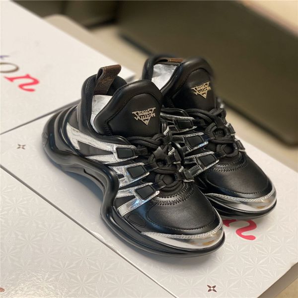 

version italian counter brand women's shoes mesh breathable sports running shoes women's shoes thick-soled fashion casual shoe 35, Black