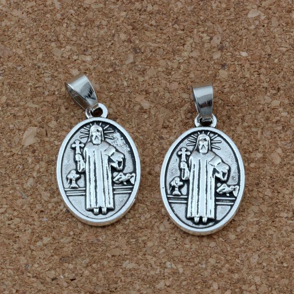 

100pcs/lots antique silver jesus christ religion dangle charm beads fit charm necklaces jewelry diy 15.5x30.9mm a-440a, Bronze;silver