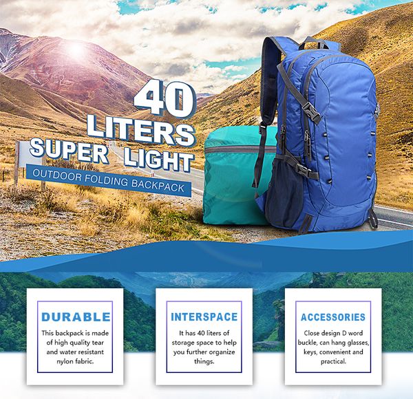 

umitvaz outdoor sports bag 40l mountaineering backpack functional men women bag bolsas femininas hiking traveling