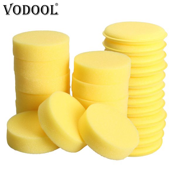 

vodool 12pcs/lot car wax sponge applicator pad auto wash cleaning paint coat polish polishing interior care waxing sponges pads