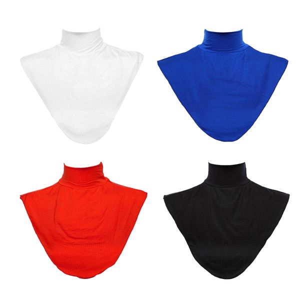 

4pack stretch modal detachable high neck high neck dickey hijab neck cover extension, White