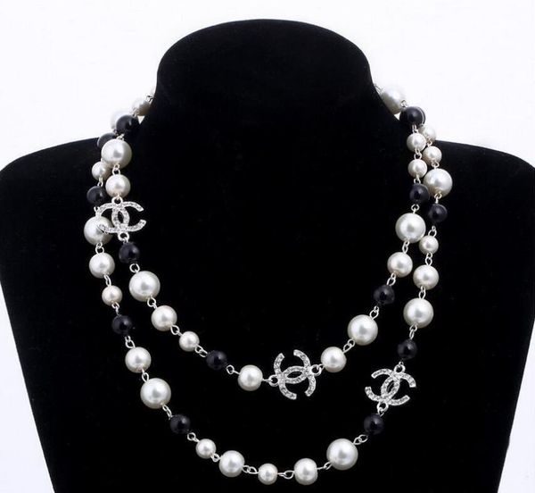 

2018 brand de igner long weater chain colar maxi necklace imulated pearl flower necklace women fa hion jewelry bijoux femme