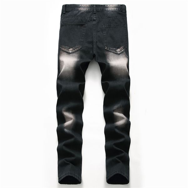 

fashion men's casual personality slim fit denim jeans pants #3l30, Blue