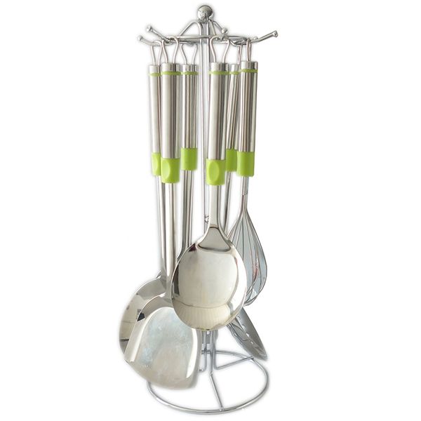 

7 pcs home kitchen accessories set stainless steel cooking tools set spatula shovel kitchenware gadgets other kitchen dining bar