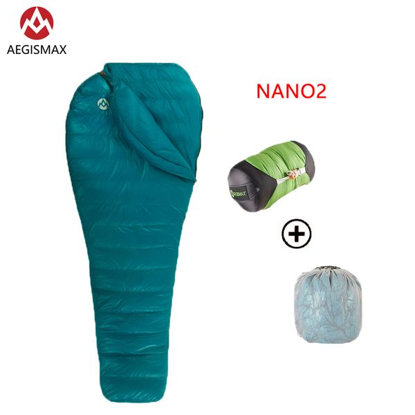 

aegismax mini upgrade nano 2/ nano 2 long 95% white down mummy ultralight splicing hiking camping 800 fp sleeping bag